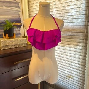 Hula Honey Ruffle Front Bikini Top with Removable Strap. Size M